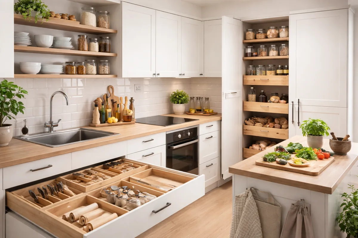 Comment bien organiser les rangements dans une cuisine maison