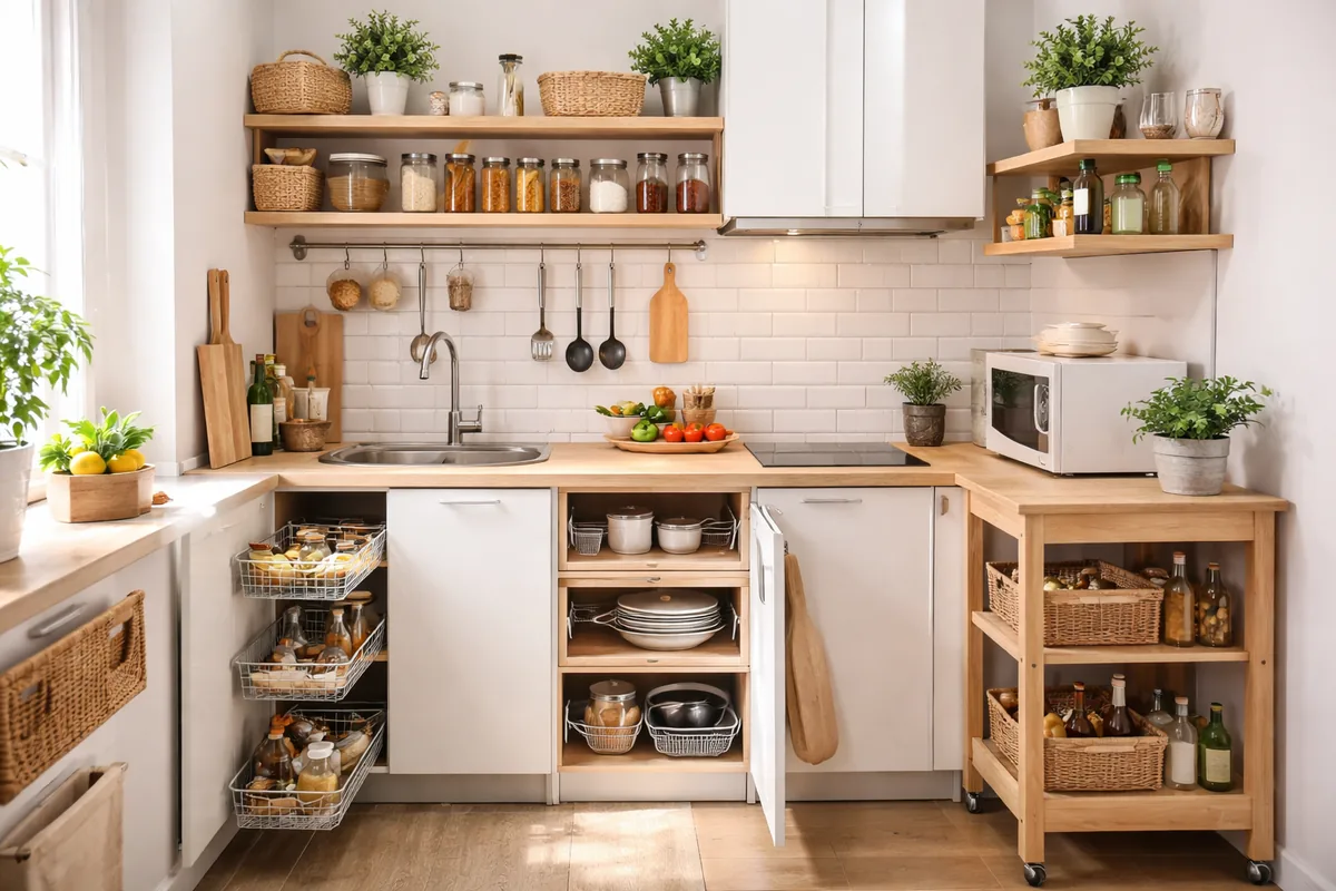 Idées pour gagner du rangement dans une petite cuisine maison